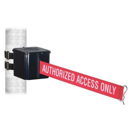 Belt Barrier,blk,rd/wt Text Belt,4 In. H