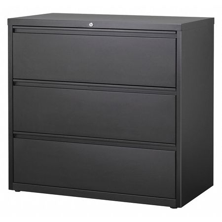 Lateral File Cabinet,black,40-1/4 In. H