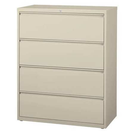 Lateral File Cabinet,putty,52-1/2 In. H