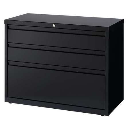 Lateral File Cabinet,black,28 In. H (1 U