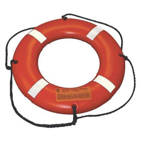 Survival Ring Buoy,24" Dia,orange (1 Uni