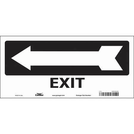 Safety Sign,exit,6-1/2"x14" (4 Units In