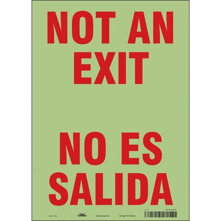 Sign,not An Exit/no Es Salida,14"x10" (1