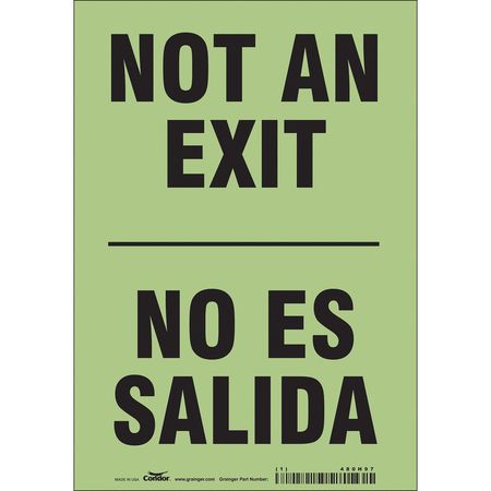 Sign,not An Exit/no Es Salida,10"x7" (2