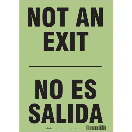 Sign,not An Exit/no Es Salida,14"x10" (1