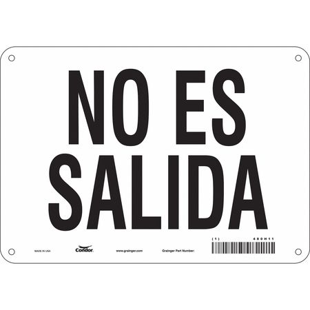 Safety Sign,no Es Salida,7"x10" (3 Units