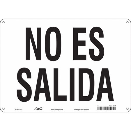 Safety Sign,no Es Salida,10"x14" (2 Unit