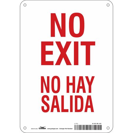 Sign,no Exit/no Hay Salida,10"x7" (3 Uni