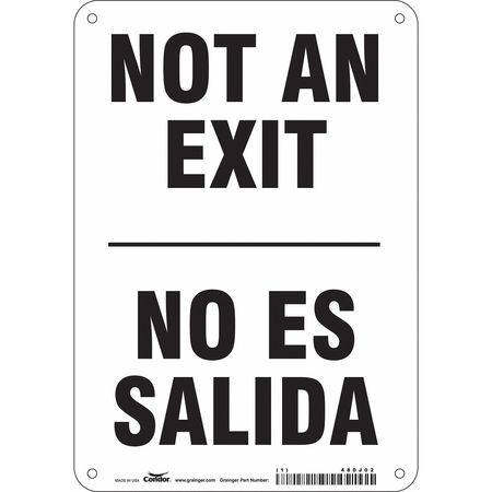 Sign,not An Exit/no Es Salida,10"x7" (3