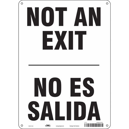 Sign,not An Exit/no Es Salida,14"x10" (2