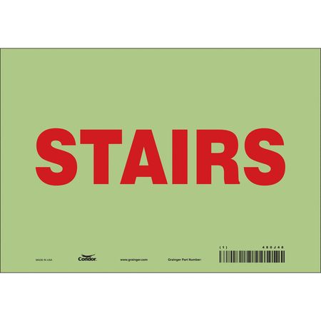 Safety Sign,stairs,7"x10" (2 Units In Ea