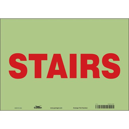 Safety Sign,stairs,10"x14" (1 Units In E