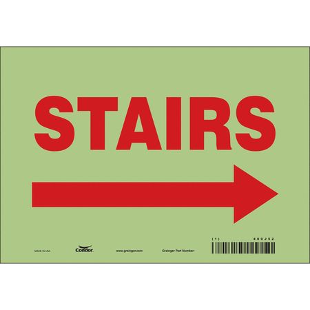 Safety Sign,stairs,7"x10" (2 Units In Ea