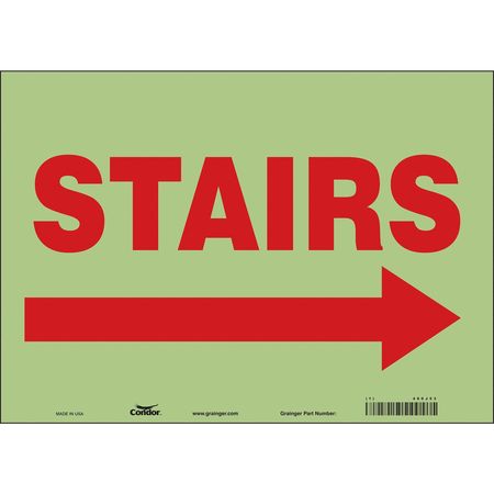 Safety Sign,stairs,10"x14" (1 Units In E