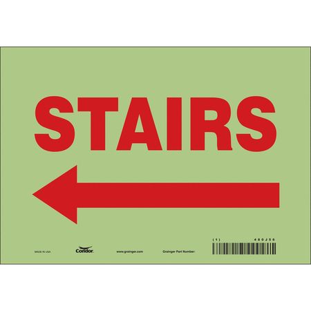 Safety Sign,stairs,7"x10" (2 Units In Ea