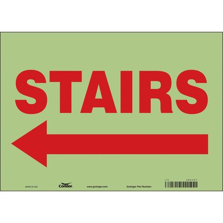 Safety Sign,stairs,10"x14" (1 Units In E