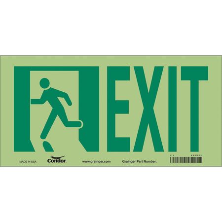 Safety Sign,exit,7"x15" (1 Units In Ea)