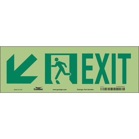 Safety Sign,exit,7"x21" (1 Units In Ea)