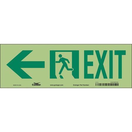 Safety Sign,exit,7"x21" (1 Units In Ea)