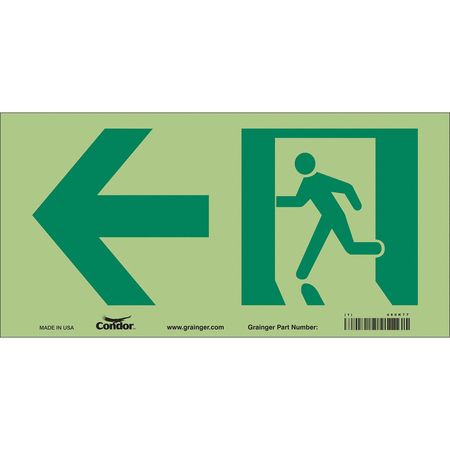 Safety Sign,exit,7"x15" (1 Units In Ea)