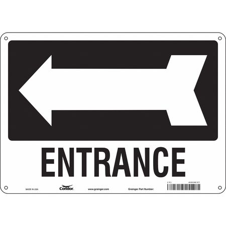 Safety Sign,entrance,10"x14" (2 Units In