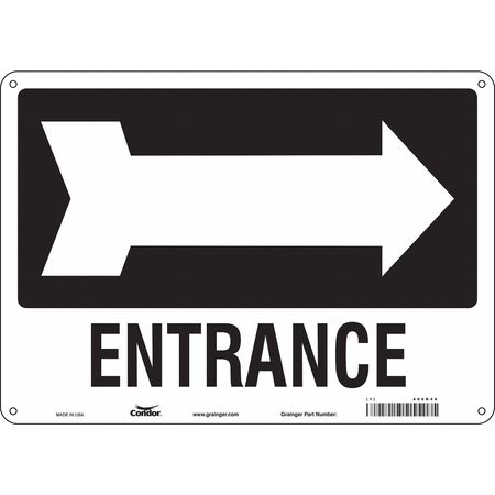 Safety Sign,entrance,10"x14" (2 Units In