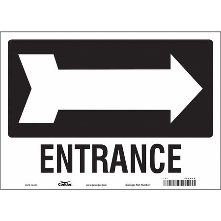 Safety Sign,entrance,10"x14" (4 Units In