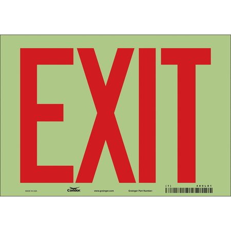 Safety Sign,exit,7"x10" (1 Units In Ea)