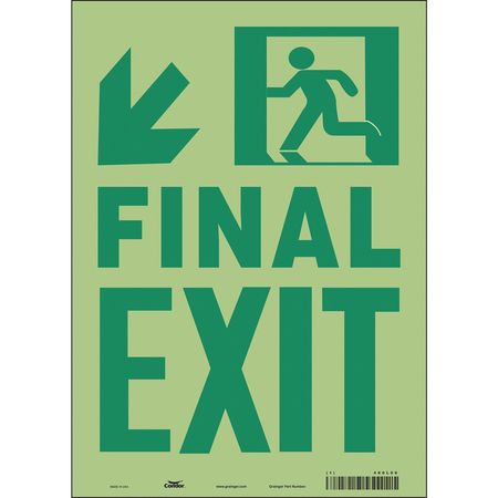 Safety Sign,final Exit,14"x10" (1 Units