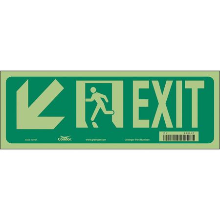 Safety Sign,exit,5"x14" (2 Units In Ea)