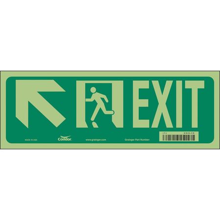 Safety Sign,exit,5"x14" (2 Units In Ea)