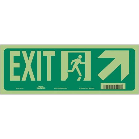 Safety Sign,exit,5"x14" (2 Units In Ea)