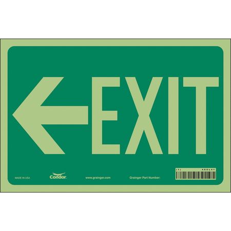 Safety Sign,exit,8"x12" (2 Units In Ea)