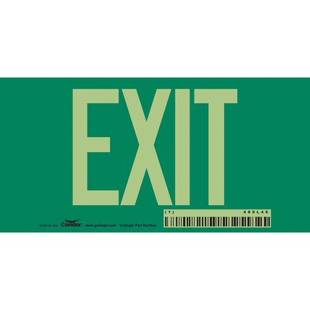 Safety Sign,exit,3"x6" (4 Units In Ea)