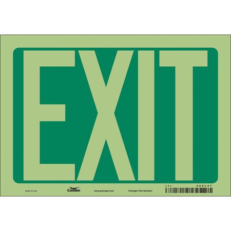 Safety Sign,exit,7"x10" (2 Units In Ea)