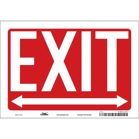 Safety Sign,exit,7"x10" (5 Units In Ea)