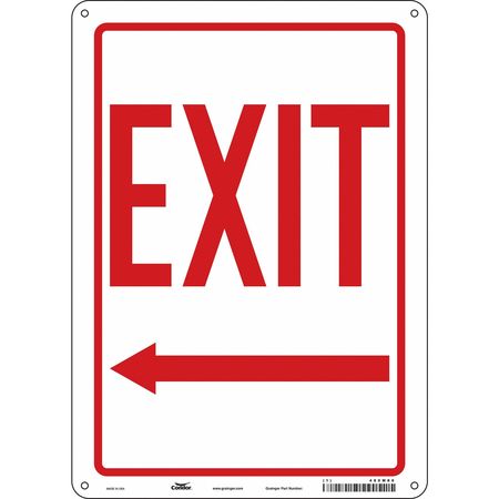 Safety Sign,exit,14"x10" (2 Units In Ea)