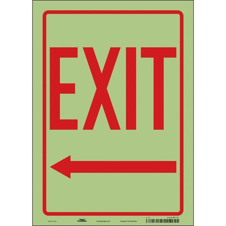 Safety Sign,exit,14"x10" (1 Units In Ea)