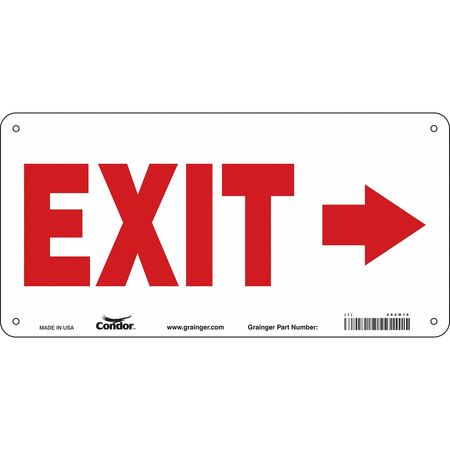 Safety Sign,exit,7"x14" (2 Units In Ea)