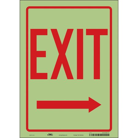 Safety Sign,exit,14"x10" (1 Units In Ea)