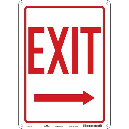 Safety Sign,exit,14"x10" (2 Units In Ea)