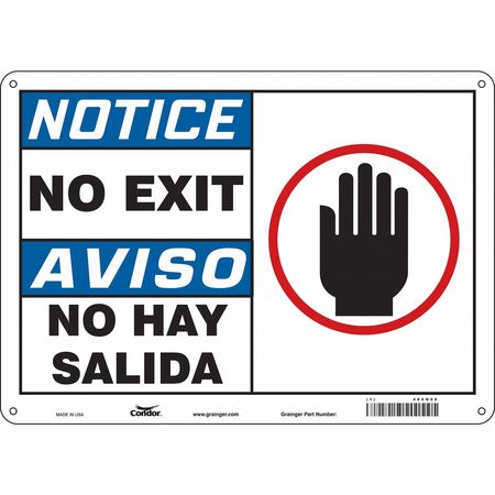 Sign,no Exit/no Hay Salida,10"x14" (2 Un