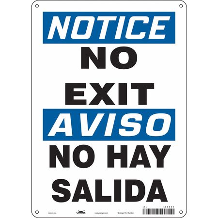 Sign,no Exit/no Hay Salida,14"x10" (2 Un