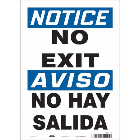 Sign,no Exit/no Hay Salida,14"x10" (4 Un