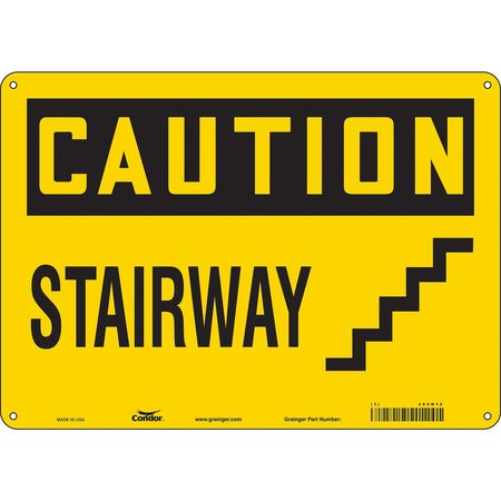 Safety Sign,stairway,10"x14" (2 Units In