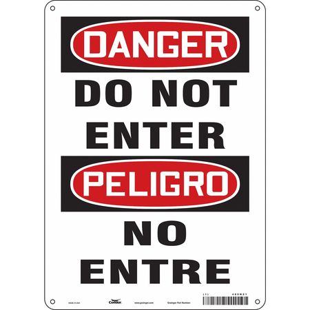 Sign,do Not Enter,14"x10" (2 Units In Ea