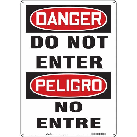 Safety Sign,do Not Enter,20"x14" (1 Unit