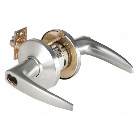 Door Lever Lockset,2-3/4" Strike Dim (1