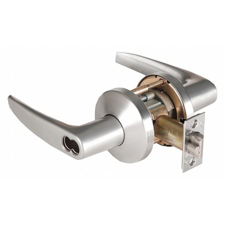 Door Lever Lockset,4-7/8" Strike Dim (1