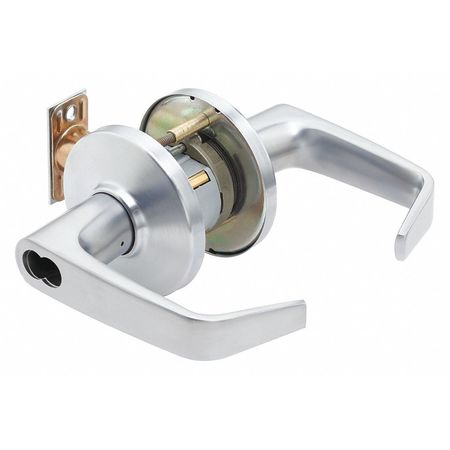 Door Lever Lockset,4-7/8" Strike Dim (1